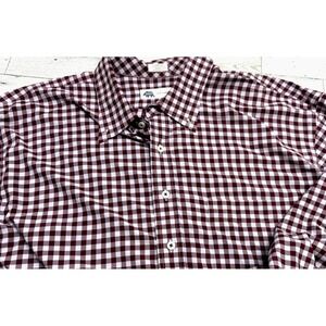 Onward Reserve Men's Red Gingham Button Up Shirt Performance Classic Fit SIZE XL